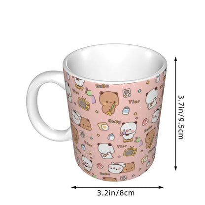 Tazze personalizzate per coppia Bubu Dudu Panda e Brownie Bear Tazza da caffè per tè al latte in ceramica fai-da-te