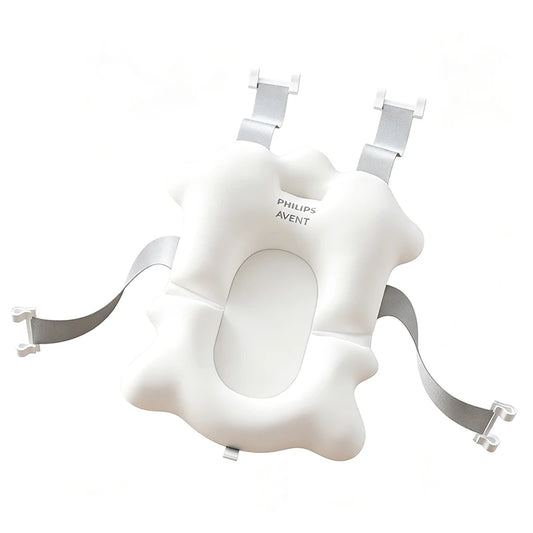 Tappetino galleggiante per il bagnetto Philips Avent, protezione della colonna vertebrale, utilizzo doppio per posizione sdraiata o seduta, antiscivolo, ad asciugatura rapida, cuscino di supporto per il bagnetto del neonato.