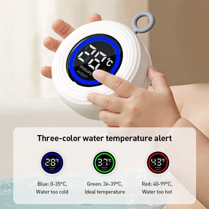 Termometro Digitale per Bagnetto Philips Avent, Lettura Rapida in 5 Secondi, Ricaricabile USB, Materiale ABS Sicuro, Misuratore di Temperatura Galleggiante per Bambini