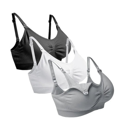 Reggiseni morbidi per l'allattamento per donne, comodi reggiseni premaman senza cuciture con clip di facile accesso, per gravidanza e post-parto