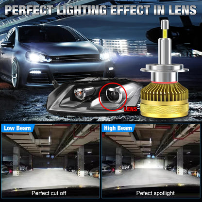 XSTORM H7 Lampadine LED per Fari H1 H11 9005 Luci LED 200W 60000LM 6000K Fari Auto Canbus Senza Errori Abbaglianti/Anabbaglianti Lampada Auto