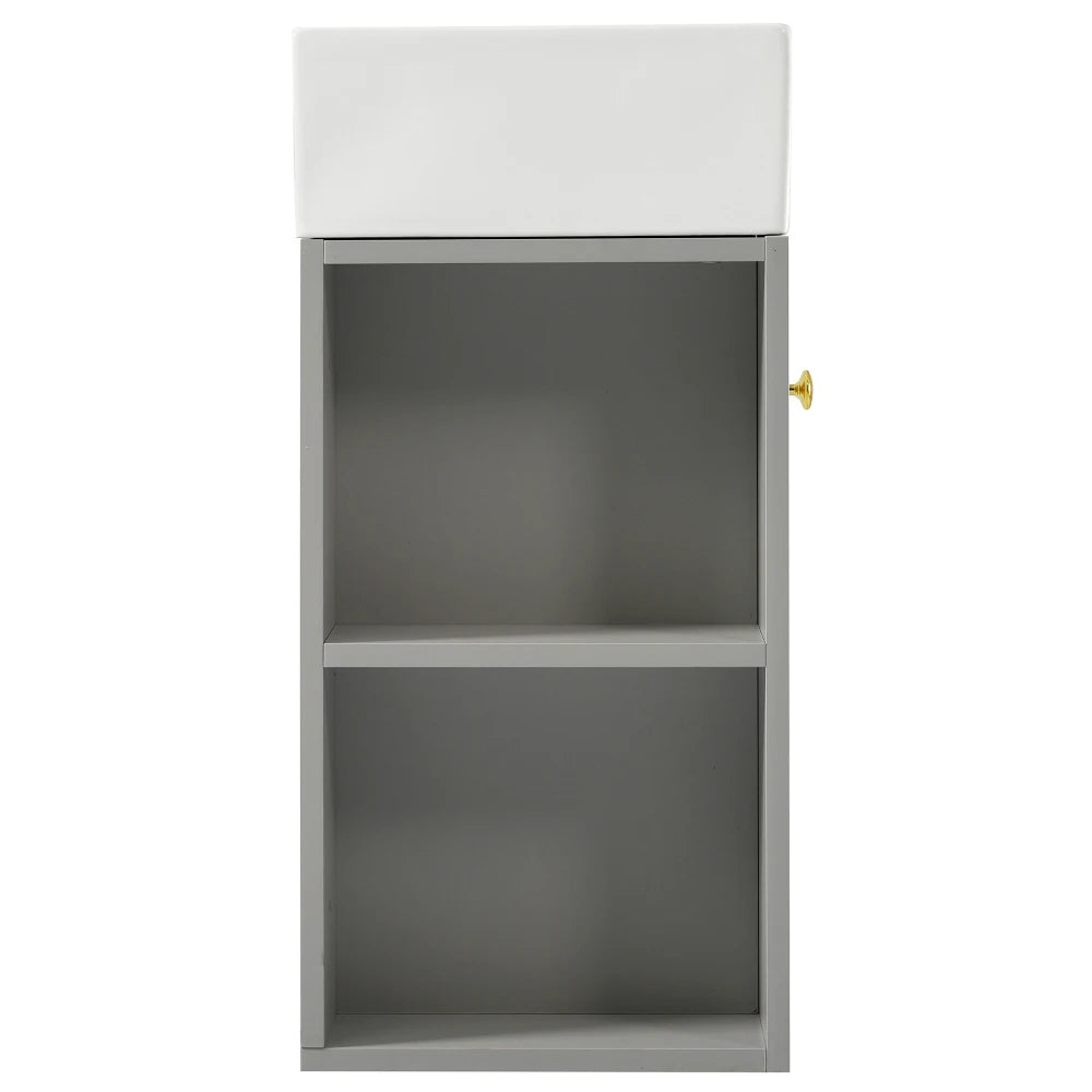 Mobile bagno sospeso con lavabo 55 × 31 × 66,5 cm e vani laterali
