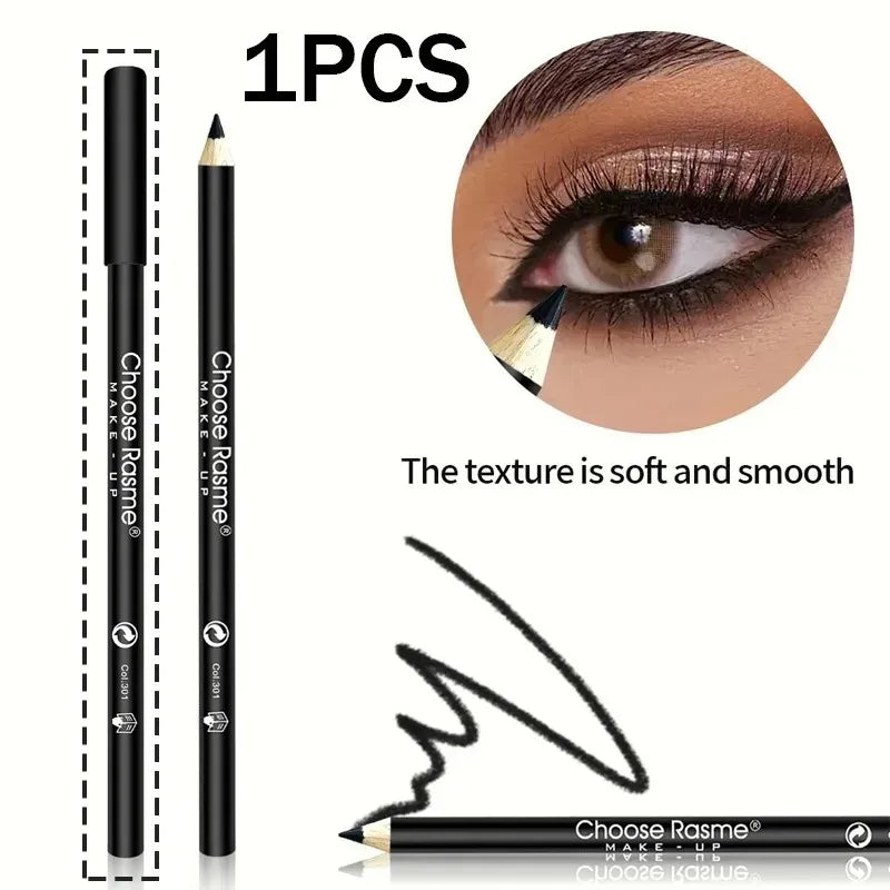 1-20 matite per eyeliner nere impermeabili - Trucco occhi punk liscio, altamente pigmentato, a lunga tenuta, resistente alle sbavature e adatto ai principianti