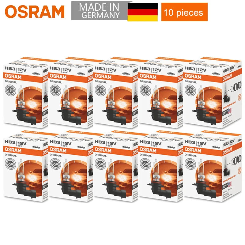 OSRAM 10 pz H4 H7 H11 HB3 HB4 Lampada Originale 3200 K Luce Frontale H8 H9 H16 9005 9006 Lampade Auto Lampadine Alogene Made in Germany USA