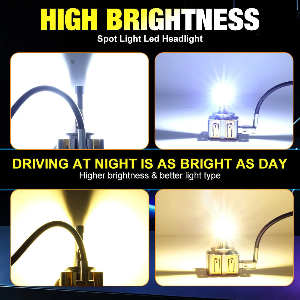 Fari LED XSTORM D1S D3S Canbus Xenon 80000LM 600W D1R D3R Lampadine LED HID 1:1 per Auto 6000K 4300K 12V 36V