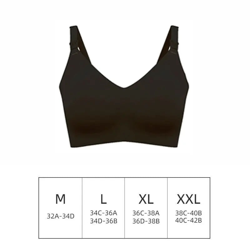 Reggiseno per allattamento da donna con taglio laser ultra sottile Reggiseni per allattamento imbottiti rimovibili senza cuciture Reggiseno di supporto per maternità push up taglie forti
