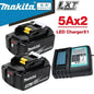Batteria originale Makita 18V 5Ah, per batteria Makita 18V DHR183 BL1830B BL1850B BL1850 BL1840 BL1860 BL1815 Batteria al litio sostitutiva