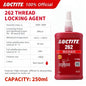 100% originale Loctite 262 Colla per viti Rosso Frenafiletti ad alta resistenza Colla anaerobica Fissatore per viti