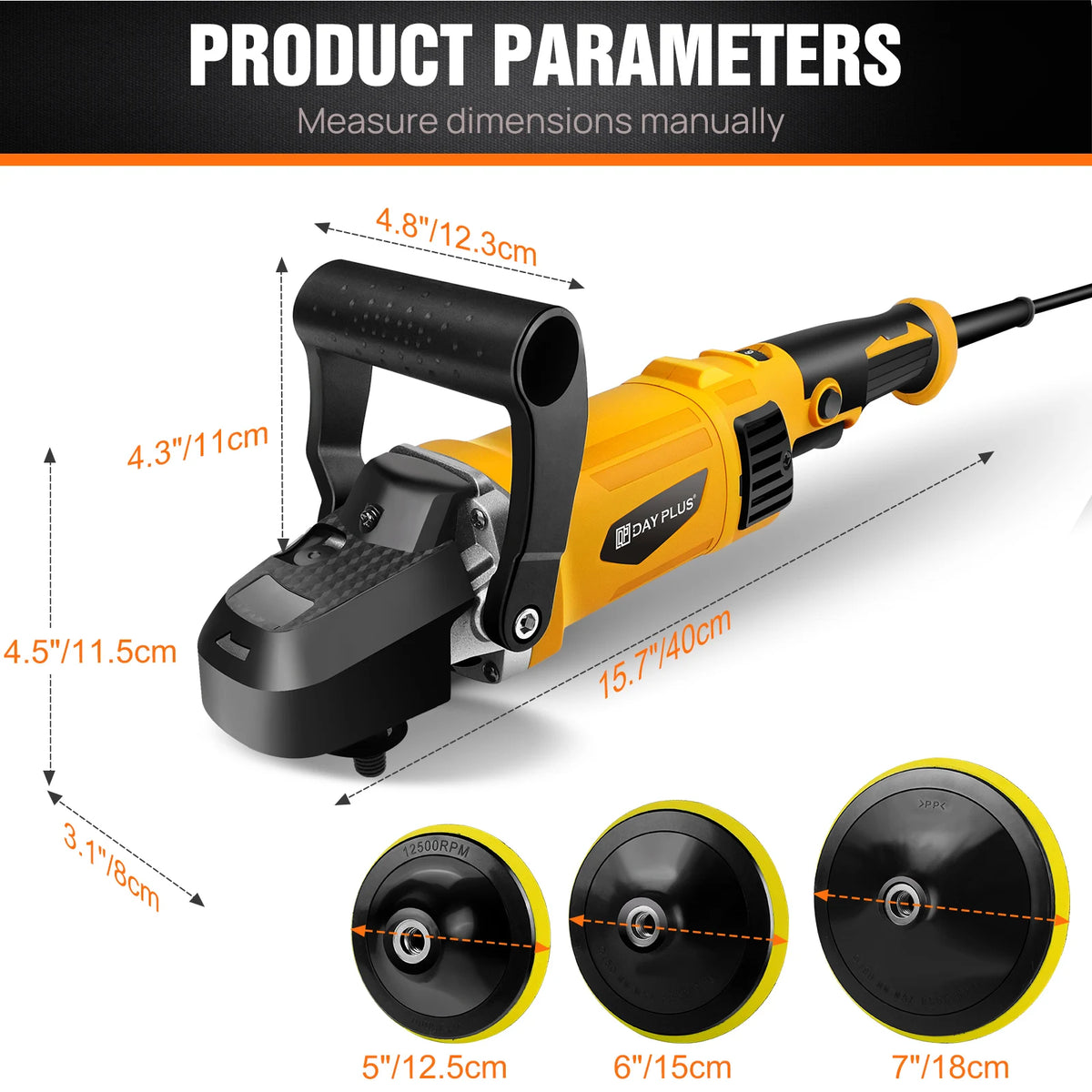 Lucidatrice e Levigatrice per Auto da 1400W, Macchina Lucidatrice Elettrica per Auto con 6 Velocità Variabili 800-3500RPM, Lucidatrice e Ceratrice da 150-180mm, 30 Accessori per Levigatura/Lucidatura/Ceratura/Sigillatura Aut