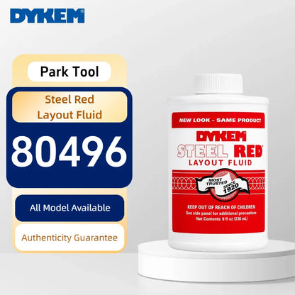 DYKEM 80496 Rosso Acciaio Fluido per Marcatura Metallo, Inchiostro a Rapida Asciugatura per Utensili CNC 8oz 236ml