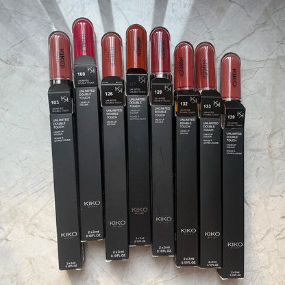 Kiko Milano Edizione Limitata Rossetto a Doppia Punta, Rossetto con Specchio Trasparente, Non Sbiadisce, Non Si Attacca alla Tazza, Lucidalabbra, Trucco