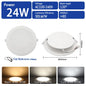 10 pz/lotto LED Pannello Rotondo Da Incasso Lampada 24W 20W 17W 14W 10W 6W AC100-240V 3000K 4000K 6000K Luce Faretto illuminazione per interni
