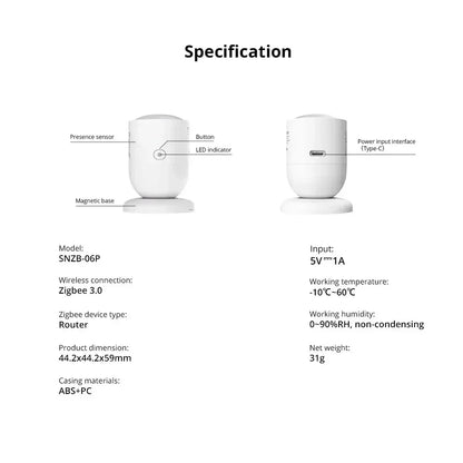 Sensore di Presenza Umana Zigbee SONOFF SNZB-06P, SNZB-03P, SNZB-04P, SNZB-02D, Interruttore SONOFF SNZB-02P, SONOFF Bridge Pro