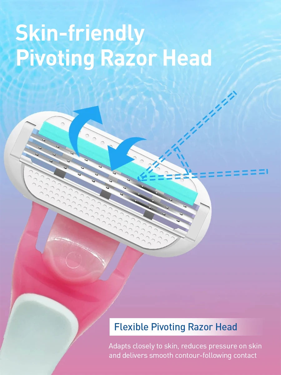 Rasoio Gillette Venus Tropical Mini Rosa con Striscia Lubrificante CloudSense e 3 Lame Flottanti per una Rasatura Liscia (1 Pezzo)