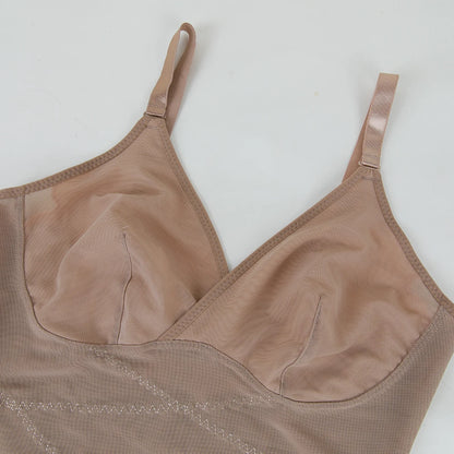 Body modellante per il corpo con controllo della pancia a vita incrociata per le donne Controllo completo del corpo con scollo a V Slip traspiranti in rete Intimo Sollevatore di testa