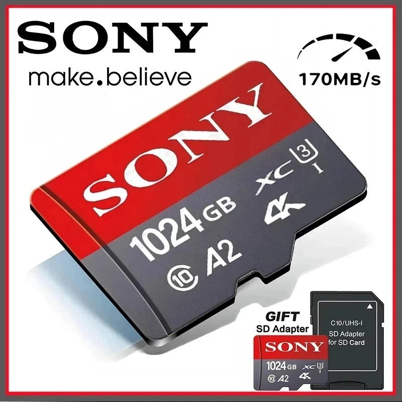 Scheda di Memoria Sony 512GB 256GB 128GB 64GB TF Micro SD Classe 10 UHS-1 Scheda Flash Microsd per Smartphone PC