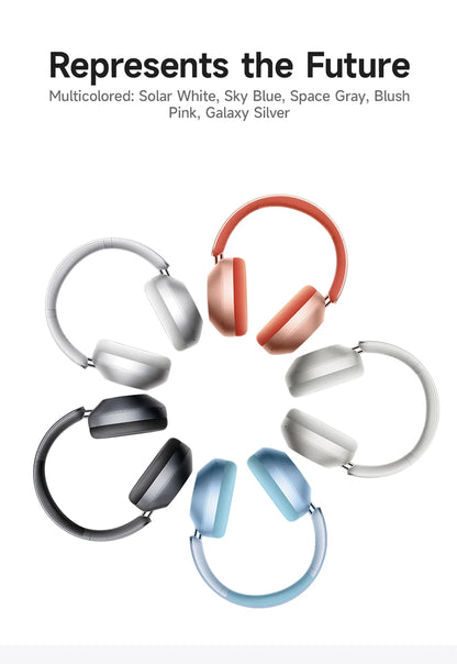 Picun F6 Cuffie wireless con cancellazione attiva del rumore Monitoraggio della testa Audio 3D 40mm Cuffie Bluetooth ANC ad alta risoluzione Controllo APP HIFI
