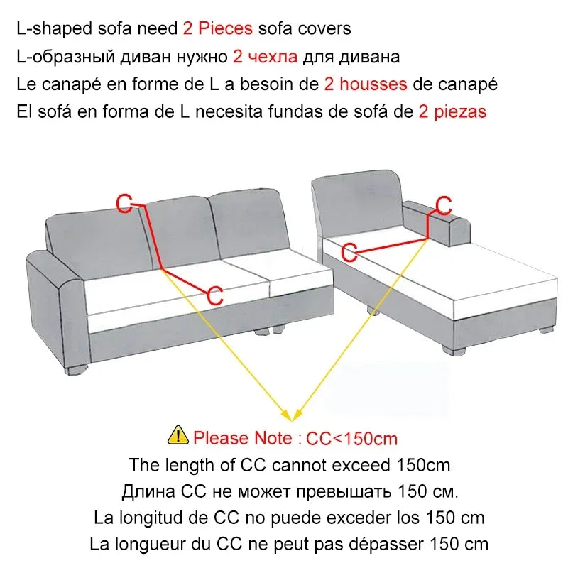 Copridivano ad angolo a forma di L in tessuto jacquard scozzese Copridivano elasticizzato Copridivano moderno per la casa Divano Chaise Lounge per soggiorno