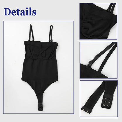 Body senza spalline donna perizoma Shapewear Tummy Control Body Shaper Off spalla top un pezzo vita Trainer intimo Skinny