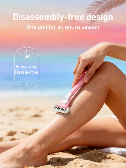 Rasoio Gillette Venus Tropical Mini Rosa con Striscia Lubrificante CloudSense e 3 Lame Flottanti per una Rasatura Liscia (1 Pezzo)