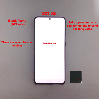 Display LCD Super AMOLED per Samsung S21 5G G990F G991F G991U G991B/DS, Schermo Touch Digitizer 6.2'' con Difetti, Ricambio Schermo