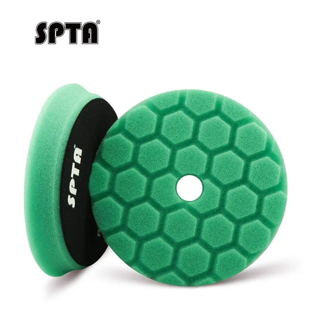 SPTA 1PC 3"(80mm)/5"(125mm)/6"(150mm) Smussato Hex-Logic Auto Spugna Lucidatura Tampone di Schiuma Per DA/RO/GA Buffer Lucidatore