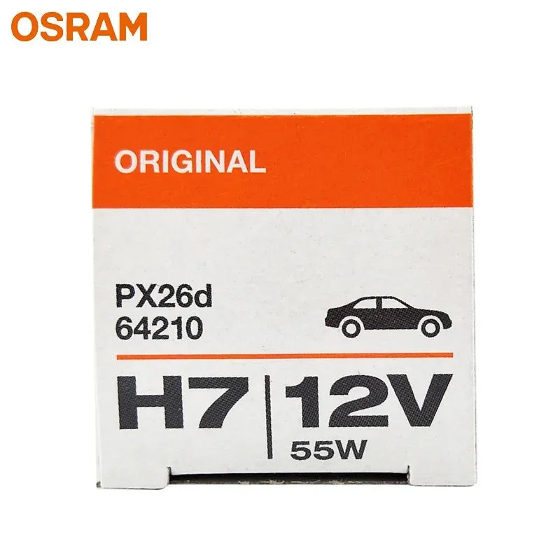 OSRAM 2 pezzi originale H7 12V 55W PX26d faro alogeno per auto standard 3200K lampade abbaglianti e anabbaglianti 64210GE Made in Germany coppia
