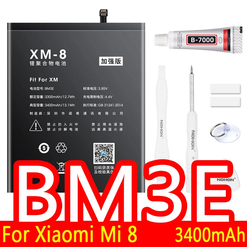 NOHON Batteria Per Xiaomi Mi 10 9 8 11T Pro 10T 11 Lite 12 12S 12X 13 6 5 MAX MIX 4 3 2 2S BM4R BM53 BM55 BM58 BM59 BP42 Batteria