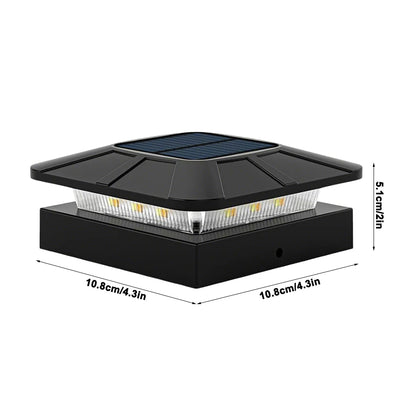 Luci solari per pali da bancaria 3 modalità di illuminazione Luci per pali per recinzione da ponte adatte per pali in vinile in legno 4x4 per decorare il portico del patio