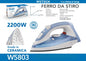 Ferro da stiro elettrico a vapore WETECH, serie W5801‑W5806, potenza massima 1200‑2200W, ideale per la stiratura dei capi, con funzione di autopulizia, controllo del vapore regolabile, piastra in acciaio/ceramica/antisciv