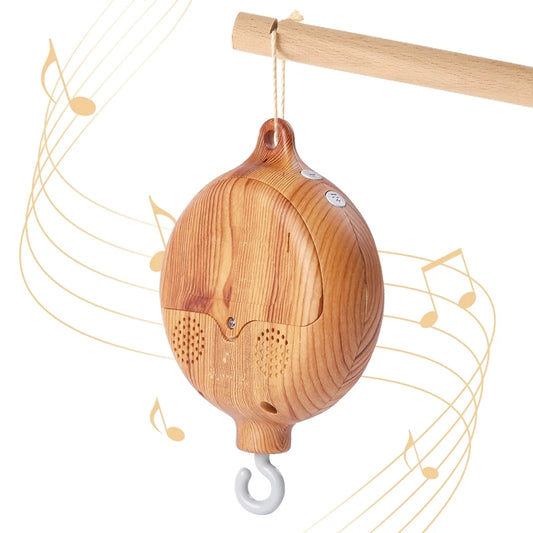 Carillon girevole per neonati Culla Imitazione Colore legno Appeso Sonaglio Bambino Lenitivo Giocattoli musicali 0-12 mesi Regalo per bambini