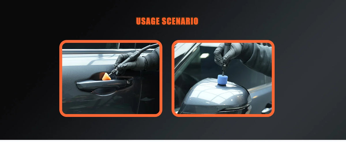 Set di Sfere Lucidanti Flessibili SPTA Mini con Tamburi Conici e Cilindrici per Dettagli Auto e Lucidatura in Spazi Ristretti