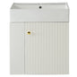 Mobile bagno sospeso con lavabo 55 × 31 × 66,5 cm e vani laterali