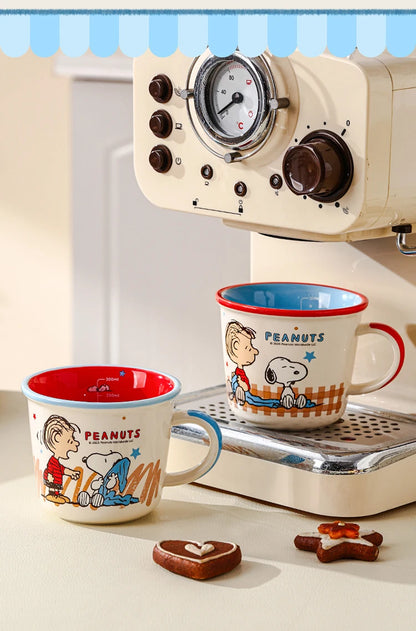 Set di Tazze in Ceramica Colorata da 340Ml con Snoopy, Design Carino con Manico, Bellissima Tazza per Caffè e Acqua per Casa e Ufficio, Regalo di Compleanno per Bambini