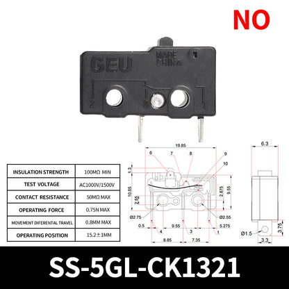 10/50/100PCS SS-5Gl NO/NC/Microinterruttore subminiaturizzato di commutazione, microinterruttore di finecorsa a 3 terminali precablato a 2 terminali
