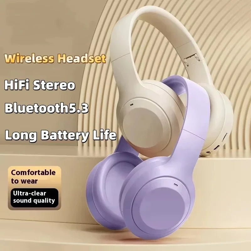 Auricolari Bluetooth wireless Lenovo Cuffie wireless pieghevoli per computer Cuffie da gioco con audio stereo Android e iOS