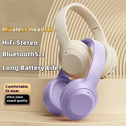 Auricolari Bluetooth wireless Lenovo Cuffie wireless pieghevoli per computer Cuffie da gioco con audio stereo Android e iOS