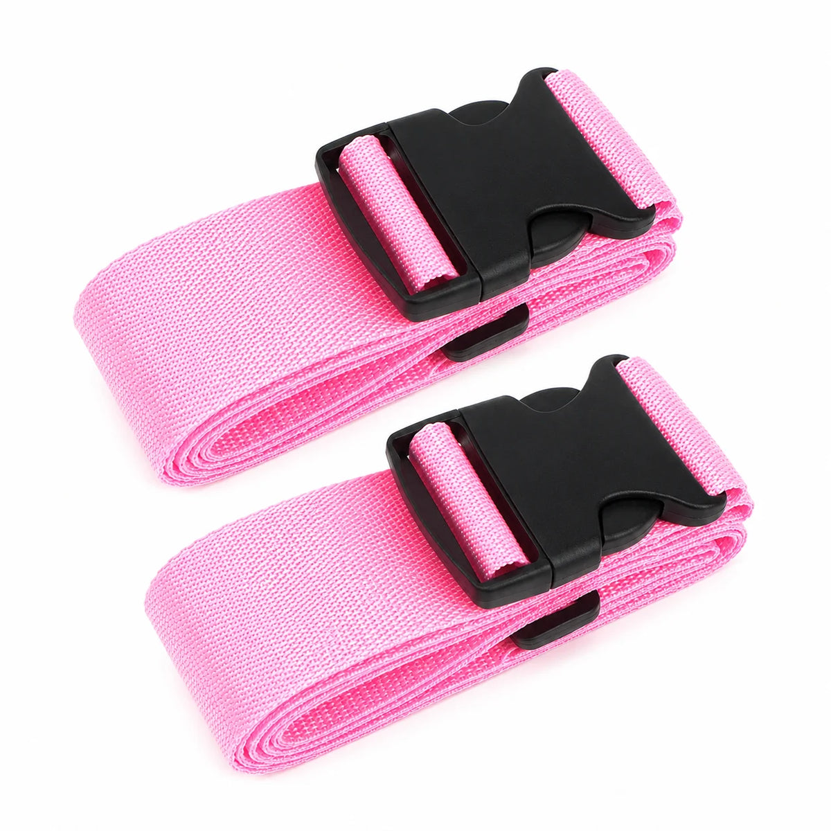 2 Pezzi Cinghie per Valigie a Forma Dritta, Cintura per Bagagli in Poliestere con Fibbia Regolabile, Accessorio da Viaggio Unisex
