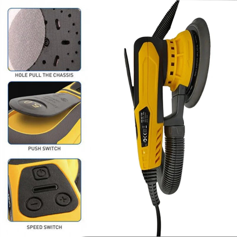 Levigatrice orbitale elettrica professionale Levigatrice per smerigliatrice per metalli Lavorazione del legno Strumenti per angoli primari Lucidatrice portatile universale
