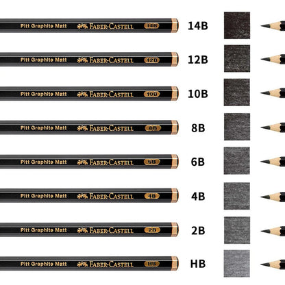 Faber-Castell 8/12pcs Set Matte Sketch Pencil Art Graphite per schizzo Black Lead Writing Drawing matite di grafite forniture