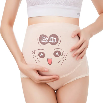 Mutandine di cotone per la biancheria intima di maternità incinta Mutandine vestiti per le donne incinte Slip di gravidanza Intimo di maternità a vita alta