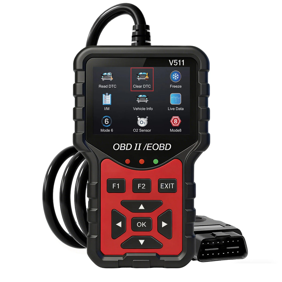 Strumento Diagnostico OBD2 V511, Dotato di Tester per Batteria, Lettore di Codici di Errore del Motore, Dati in Tempo Reale, Funzione di Consultazione DTC e Snapshot