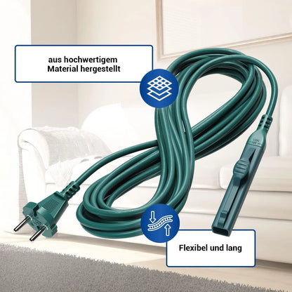 Cavo di Alimentazione e Cavo di Ricambio per Aspirapolvere Vorwerk, Compatibile con Kobold VK140 VK150