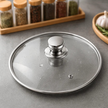 Pentola per zuppe in acciaio inossidabile con fondo doppio e coperchio, utensile da cucina in acciaio inossidabile multifunzionale, disponibile nelle misure 18/20/22/24 cm, con rivestimento antiaderente.