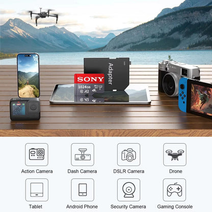 Scheda di Memoria Sony 512GB 256GB 128GB 64GB TF Micro SD Classe 10 UHS-1 Scheda Flash Microsd per Smartphone PC