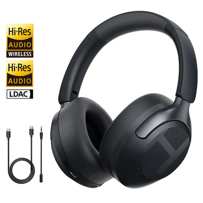 HAYLOU S40 ANC Cuffie wireless Bluetooth 6.0 Audio ad alta risoluzione Cuffie over Ear Auricolari ibridi con cancellazione attiva del rumore da 50 dB