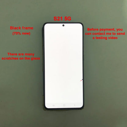 Display LCD Super AMOLED per Samsung S21 5G G990F G991F G991U G991B/DS, Schermo Touch Digitizer 6.2'' con Difetti, Ricambio Schermo