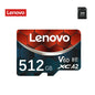Scheda di memoria Micro SD TF Lenovo A2 U3, 128 GB, 256 GB, 512 GB, scheda TF ad alta velocità per video, compatibile con droni DJI Pocket4 e action camera GoPro HERO.