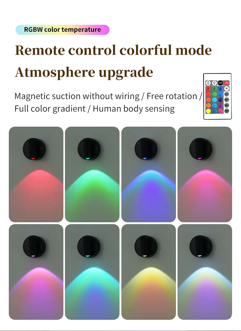 Lampada da Parete LED con Sensore di Movimento, Interruttore Touch, Luce Notturna, Faretto Magnetico Wireless Dimmerabile per Camera da Letto, Armadio, Scale, Decorazione