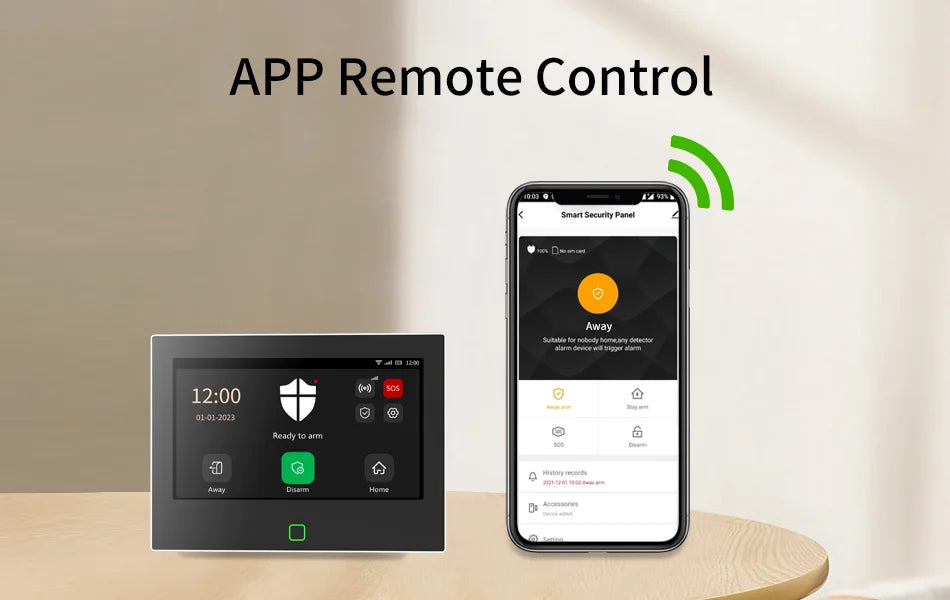 Staniot Kit di protezione Lora da 7 pollici WiFi 4G Tuya Sistema di allarme domestico intelligente con batteria da 5000 mAh Distanza 500 M Funziona con Alexa